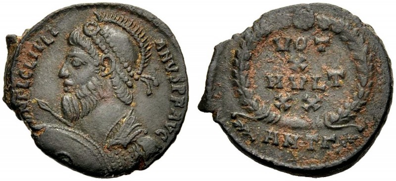 KAISERZEIT. Julianus II., 360-363. Bronze, Antiochia. Drap. gep. Büste n.l. mit ...