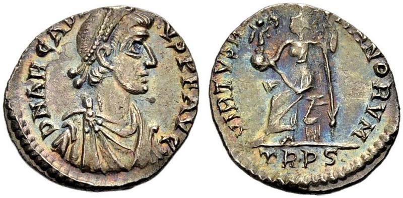 KAISERZEIT. Arcadius, 383-408. Siliqua, 392-395 Trier. Drap., gep. Büste mit Per...