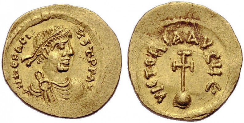 Heraclius, 610-641. AV Semissis, 610-613. Konstantinopel. Büste n. r. mit Diadem...