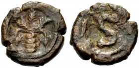 Heraclius, 610-641. Hexanummion, Bronze, 618-628 Alexandria (oder Caesarea in Palästina). Palmbaum mit Früchten. Keine Legende. Rv. Großes S. 4,78 g. ...