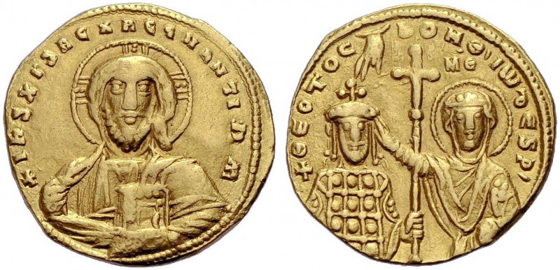 Johannes I., 969-976. AV Tetarteron, Konstantinopel. Die Büste Christi frontal; ...