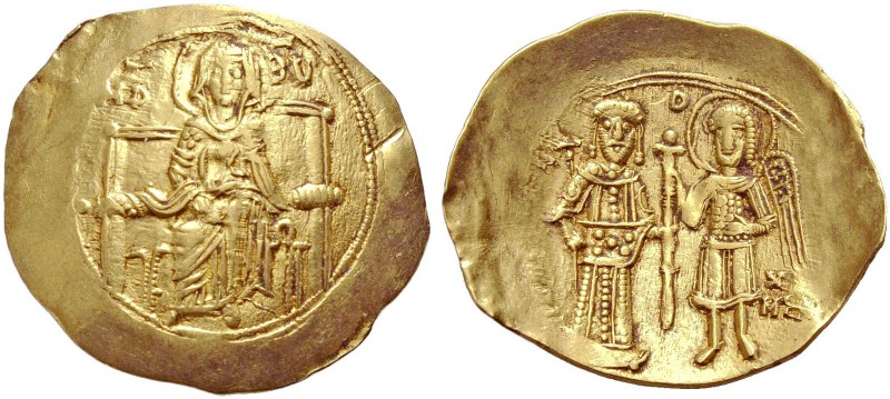 Isaac II. Angelos, 1185-1195. Hyperpyron, Konstantinopel. Die Gottesmutter Maria...