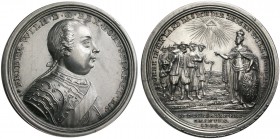 BRANDENBURG-PREUSSEN, MARKGRAFSCHAFT, SEIT 1701 KÖNIGREICH. FRIEDRICH WILHELM I., "der Soldatenkönig", 1713-1740. Medaille 1732 (v. P. P. Werner) auf ...