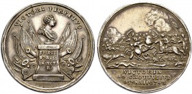 BRANDENBURG-PREUSSEN, MARKGRAFSCHAFT, SEIT 1701 KÖNIGREICH. FRIEDRICH II., "der Große", 1740-1786. Medaille 1742 (unsigniert, von G. W. Kittel) auf di...