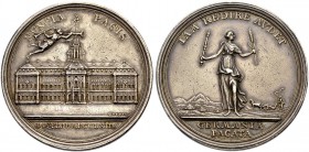 BRANDENBURG-PREUSSEN, MARKGRAFSCHAFT, SEIT 1701 KÖNIGREICH. FRIEDRICH II., "der Große", 1740-1786. Medaille 1763 (von Oexlein) auf den Frieden von Hub...