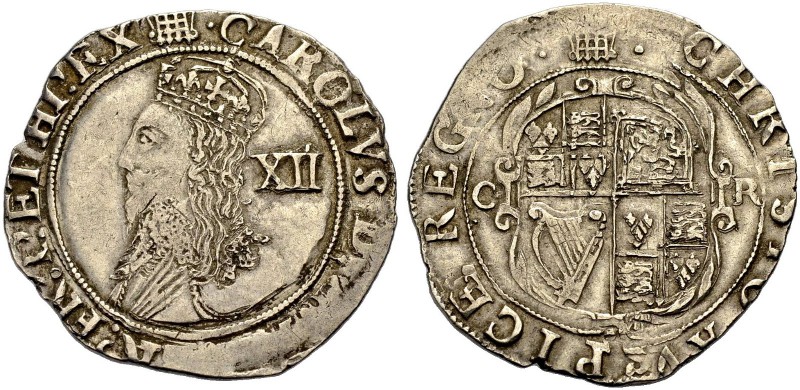GROSSBRITANNIEN. CHARLES I, 1625-1649. Shilling o. J. (1633-1634), Tower mint, M...