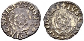 GROSSBRITANNIEN. CHARLES I, 1625-1649. Penny, Tower Mint, Mzz. Lilie. Beiderseits Rose. S. 2822. Sehr schön