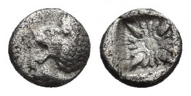 Obol AR
Ionia, Miletos, late 6th-early-5th centuries BC, Forepart of lion right, head left
8 mm, 1 g