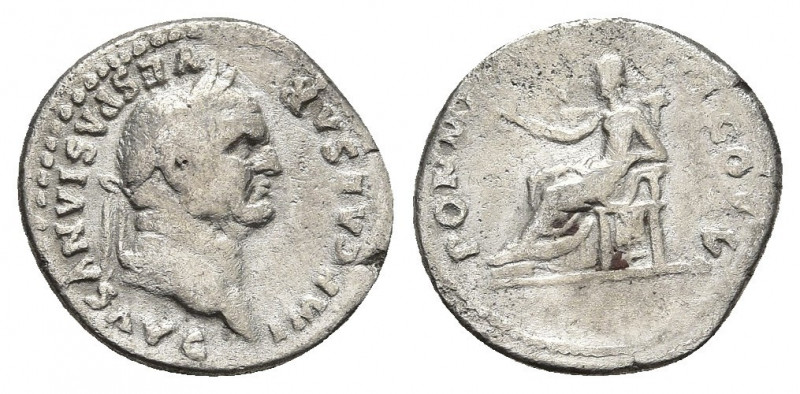 Denarius AR
Vespasian (69-79 AD), Rome, IMP CAESAR VESPASIANVS AVG, Laureate he...