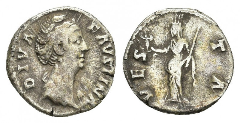 Denarius AR
Diva Faustina I (Died 140/1), Rome, Struck under Antoninus Pius, DI...