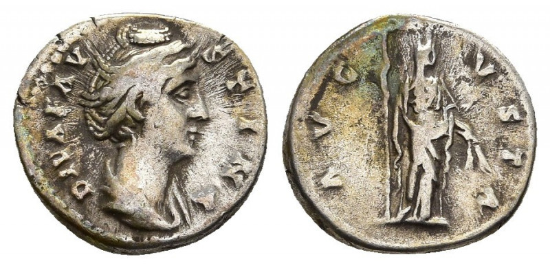 Denarius AR
Diva Faustina I (Died 140/1), Rome, Struck under Antoninus Pius, DI...