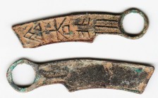 China, Qi Knife, 400-220 BC
