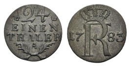 1/24 Taler AR
Brandenburg, Prussia, Friedrich II, 1783 A
2 g