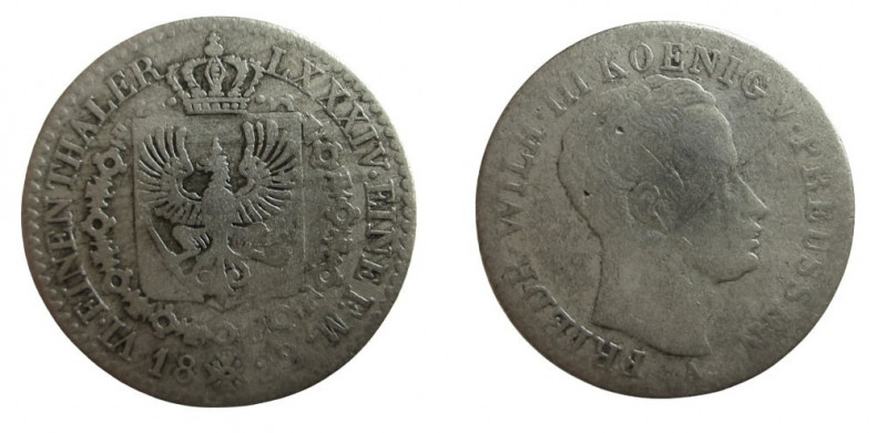 1/6 Thaler AR
Wilhelm III, 1829