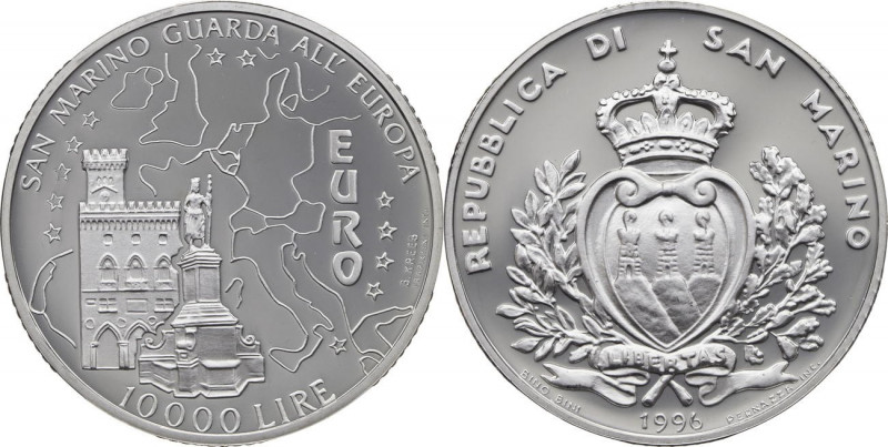 1000 Lira
San Marino, 1996, Silver 835/1000
34 mm, 22 g