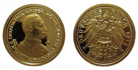 Gold Copy, 2015, 20 Mark, Wilhelm, German Emperor, Gold 585/1000
17 mm, 1,6 g