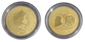10 Dollars Av
Salomon Islands, Single 9 Pound 1898, 1/100 Oz, 2017, Gold 999/1000
49 mm, 0,28 g