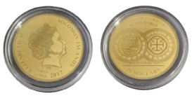10 Dollars Av
Salomon Islands, 100 Escudos 1609, 1/100 Oz, 2017, Gold 999/1000
49 mm, 0,28 g