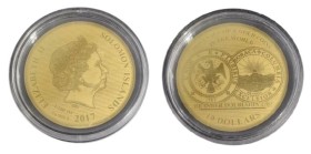 10 Dollars Av
Salomon Islands, Brasher Doubloon 1787, 1/100 Oz, 2017, Gold 999/1000
49 mm, 0,28 g