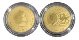 10 Dollars Av
Salomon Islands, Gold Stater Satyr, 1/100 Oz, 2017, Gold 999/1000
49 mm, 0,28 g