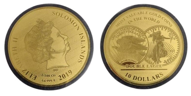10 Dollars Av
Salomon Islands, Double Eagle, 1/100 Oz, 2017, Gold 999/1000
49 ...