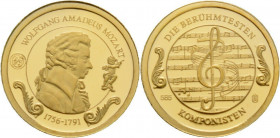 Medal AV
Wolfgang Amadeus Mozart, Gold 585/1000
11 mm, 0,5g