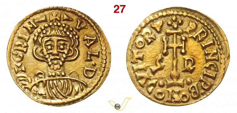 (§) BENEVENTO - GRIMOALDO III, Principe (788-806) Tremisse (792-806) MIR 200 Au ...