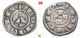 BOLOGNA - REPUBBLICA, a nome di Enrico VI (1191-1337) Bolognino grosso MIR 1 Ag g 1,34 mm 20 q.BB