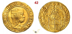 BOLOGNA - GIOVANNI II BENTIVOGLIO (1494-1509) Da 2 Ducati s.d. MIR 39 CNI 2/16 Ravegnani 2 Au g 6,89 mm 27 • Tondello leggermente ondulato; splendido ...