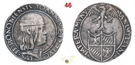 BOLOGNA - GIOVANNI II BENTIVOGLIO (1494-1509) Da 8 Bolognini s.d. MIR 45 CNI 44/46 Ag g 4,71 mm 25 MB/BB