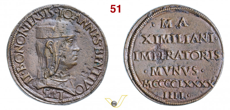 BOLOGNA - GIOVANNI II BENTIVOGLIO (1494-1509) Medaglia s.d. Ae g 14,05 mm 29 • M...