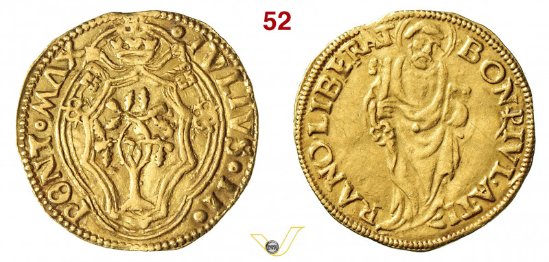 BOLOGNA - GIULIO II (1503-1513) Ducato papale s.d. MIR 579 Munt. 87/88 Au g 3,42...