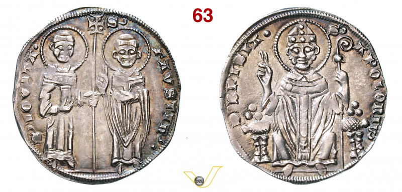 BRESCIA - SIGNORIA DI BERARDO MAGGI ? (1298-1308) Grosso MIR 116 Ag g 2,09 mm 20...