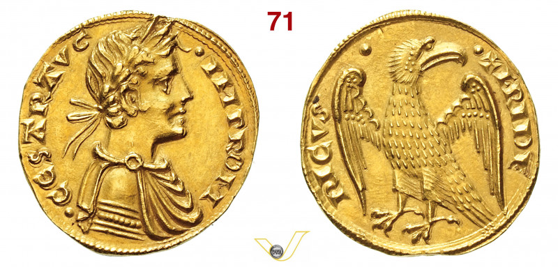 (§) BRINDISI - FEDERICO II (1197-1250) Augustale MIR 266 Au g 5,25 mm 19 • Di gr...