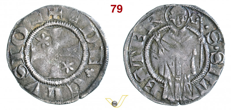 CHIUSI - REPUBBLICA (1337-1355) Grosso agontano MIR 1028/1 CNI 10 Ag g 1,37 mm 2...