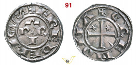 CREMONA - COMUNE, a nome di Federico (1155-1330) Grosso da 6 Denari imperiali. D/ lettere PR I sormontate da omega R/ Croce con due stelle e due punte...