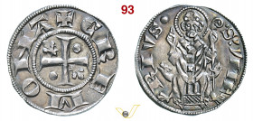 CREMONA - COMUNE, a nome di Federico (1155-1330) Grosso. D/ Croce con due gigli e due globetti nei quarti R/ Sant'Imerio in trono, con pastorale MIR 2...