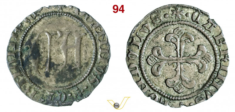 CREMONA - CABRINO FONDULO (1413-1420) Mezzo Grosso. D/ Croce fogliata R/ CA in l...