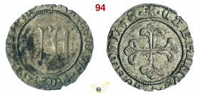 CREMONA - CABRINO FONDULO (1413-1420) Mezzo Grosso. D/ Croce fogliata R/ CA in lettere gotiche MIR 304 CNI 11/18 Ag g 1,43 mm 17 BB