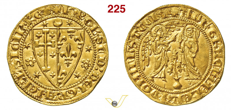 NAPOLI - CARLO II D'ANGIO' (1285-1309) Saluto d'oro. D/ Stemma R/ Scena dell'Ann...