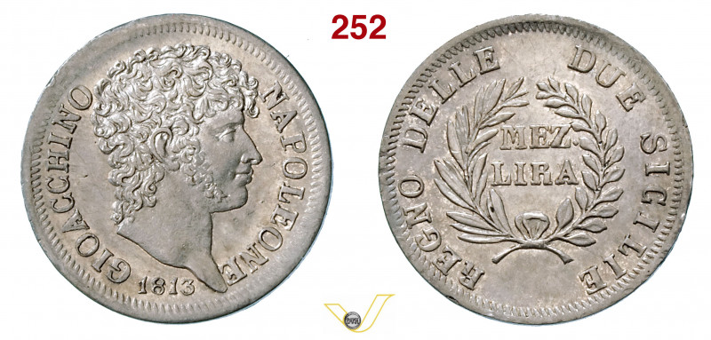 NAPOLI - GIOACCHINO NAPOLEONE MURAT (1808-1815) Mezza Lira 1813 MIR 444 P.R 18 A...