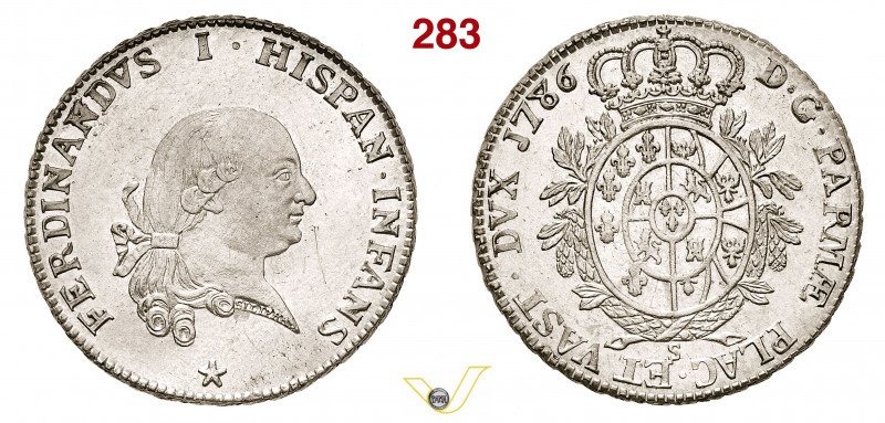 PARMA - FERDINANDO I DI BORBONE (1765-1802) Ducato. 1786 MIR 1069/1 Munt. 37 Ag ...