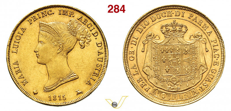 PARMA - MARIA LUIGIA (1815-1847) 40 Lire 1815 Milano MIR 1091/1 Au g 12,88 mm 26...