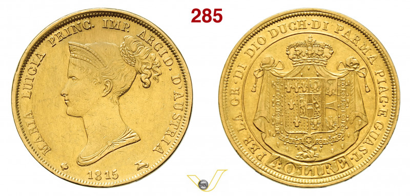 PARMA - MARIA LUIGIA (1815-1847) 40 Lire 1815 Milano MIR 1091/1 Au g 12,85 mm 26...