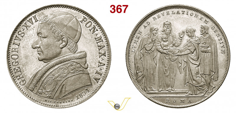 ROMA - GREGORIO XVI (1831-1846) Scudo 1834 IV Pagani 200a Nomisma 411 Ag g 26,50...
