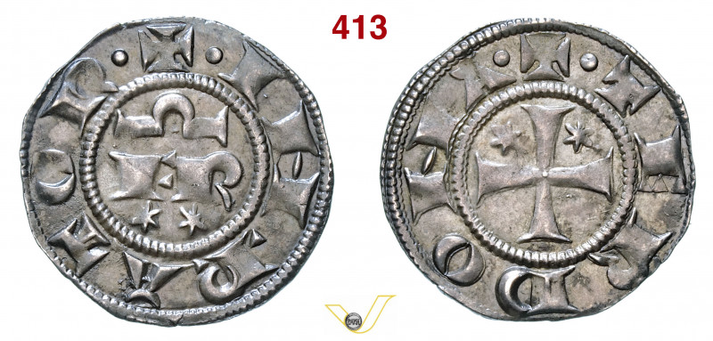 TORTONA - COMUNE (1248-1322) Grosso. D/ lettere FR sormontate da omega R/ Croce ...