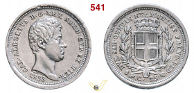 CARLO ALBERTO (1831-1849) 25 Centesimi 1833 Torino Pagani 332 Ag g 1,25 mm 15 SPL