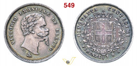 VITTORIO EMANUELE II, Re Eletto (1859-1861) 50 Centesimi 1860 Firenze Pagani 445 Ag g 2,48 mm 18 SPL