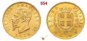 VITTORIO EMANUELE II (1861-1878) 20 Lire 1866 Torino Au g 6,44 mm 21 SPL/q.FDC