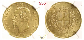 VITTORIO EMANUELE II (1861-1878) 20 Lire 1867 Torino MIR 1078h Pagani 461 Au g 6,45 circa mm 21 (NGC MS62) SPL